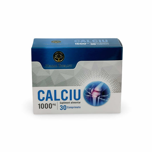 Calciu 1000 mg, 30 comprimate – Supliment alimentar pentru oase și dinți