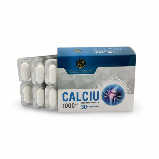 Calciu 1000 mg, 30 comprimate – Supliment alimentar pentru oase și dinți