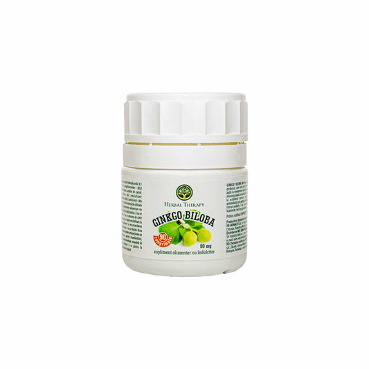 Ginkgo Biloba 80 mg - Susține memoria și concentrarea, 90 comprimate