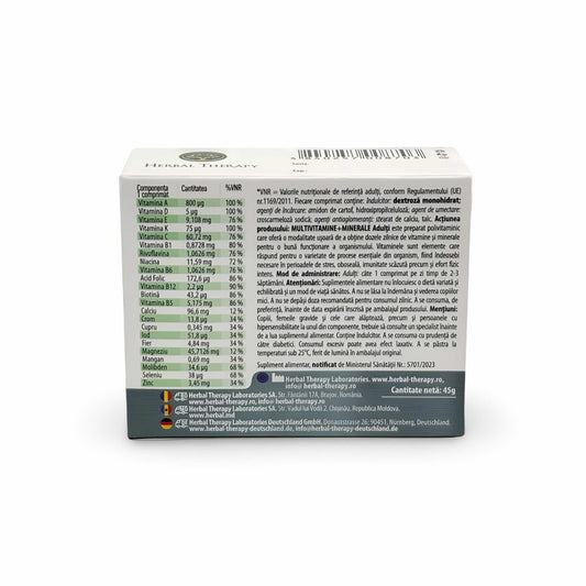 Multivitamine + Minerale pentru Adulți, 30 comprimate