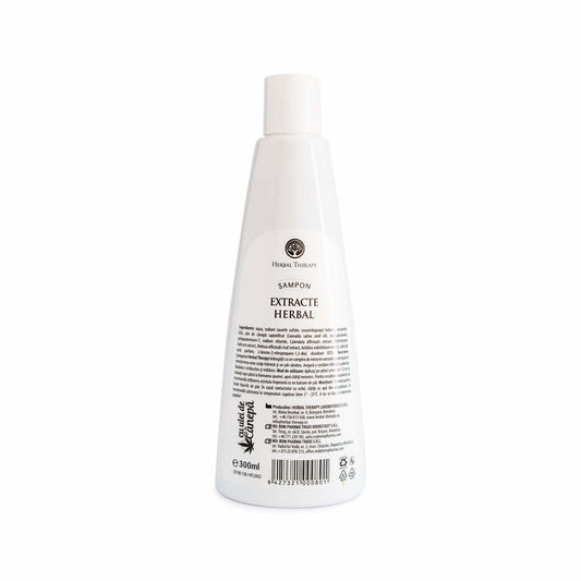 Șampon Hidratare Intensă, Păr Uscat - Extracte Herbal și Ulei de Cânepă, 300 ml