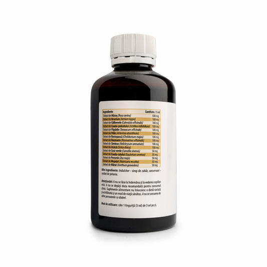 Sirop pentru Detoxifiere, Imuno Detox - 15 Extracte Naturale, 200 ml