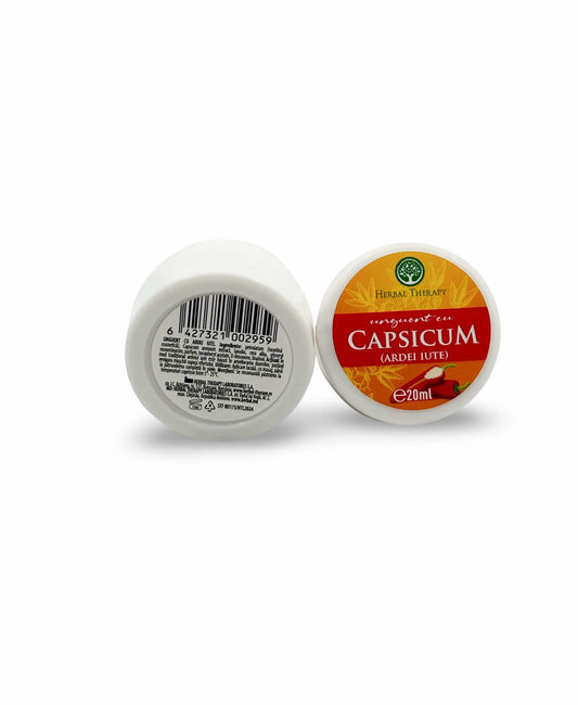 Unguent cu Extract de Capsicum (Ardei Iute) - Ameliorarea Durerilor Musculare și Încălzire Rapidă, 20 ml