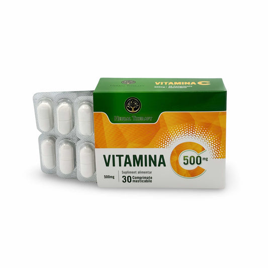 Vitamina C 500 mg - Ameliorarea simptomelor răcelii, 30 comprimate