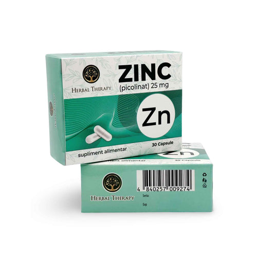 Zinc (Picolinat) 25 mg - Susține fertilitatea și echilibrul hormonal, 30 capsule