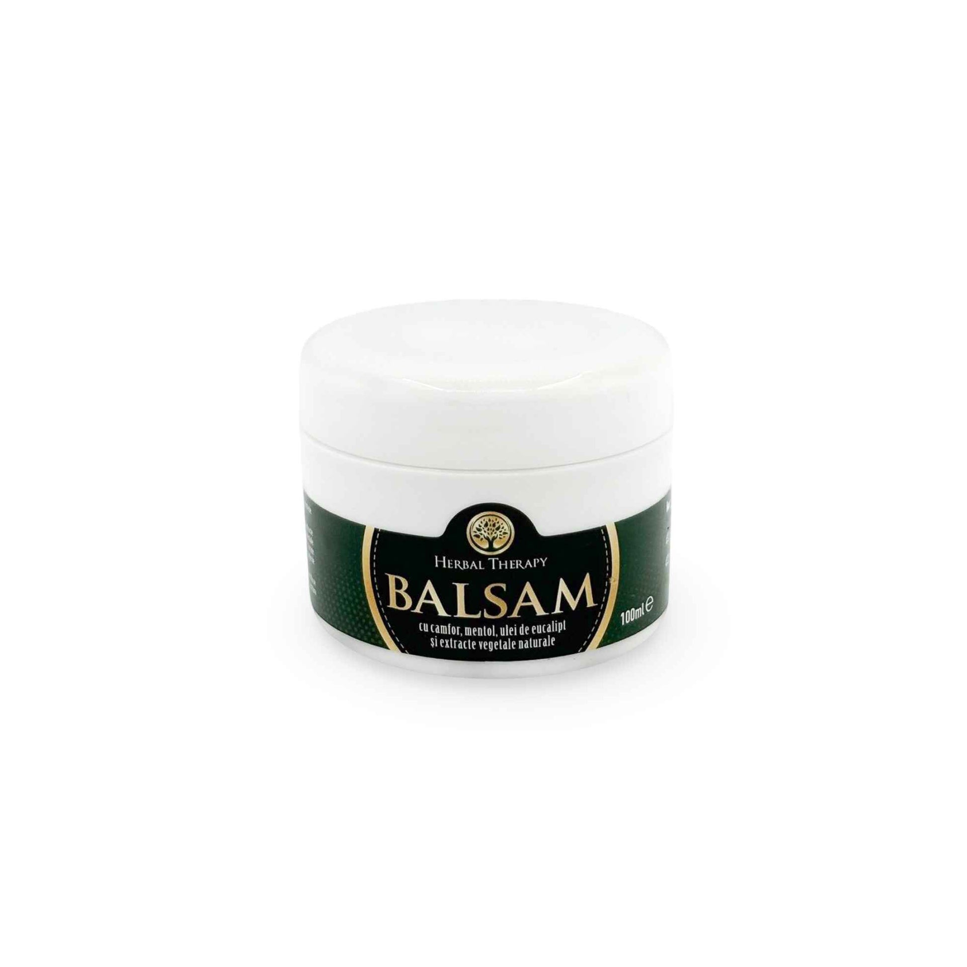 Balsam cu camfor, mentol, ulei de eucalipt și extracte naturale, Herbal Therapy, 100 ml.