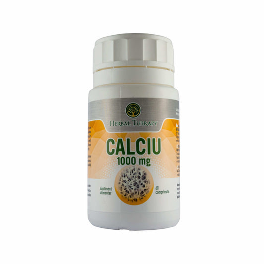 Calciu 1000 mg - Întărirea oaselor și dinților, 60 Comprimate
