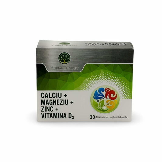 Calciu + Magneziu + Zinc + Vitamina D3, 30 Comprimate