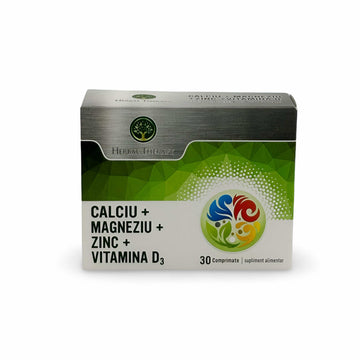 Calciu + Magneziu + Zinc + Vitamina D3 - Prevenirea oboselii și îmbunătățirea energiei, 30 Comprimate