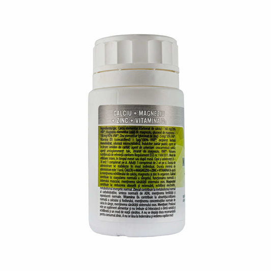 Calciu + Magneziu + Zinc + Vitamina D3 - Prevenirea oboselii și îmbunătățirea energiei, 60 comprimate