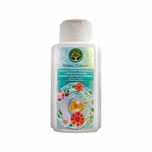 Cremă de corp hidratantă cu niacinamidă și parfum floral, Herbal Therapy, 250 ml.