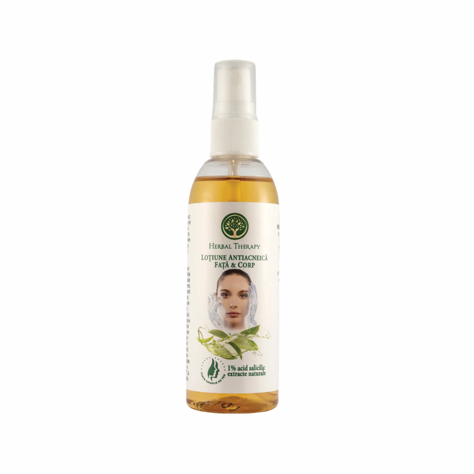 Spray Herbal Therapy cu loțiune antiacneică pentru față și corp, 1% acid salicilic, 100 ml.