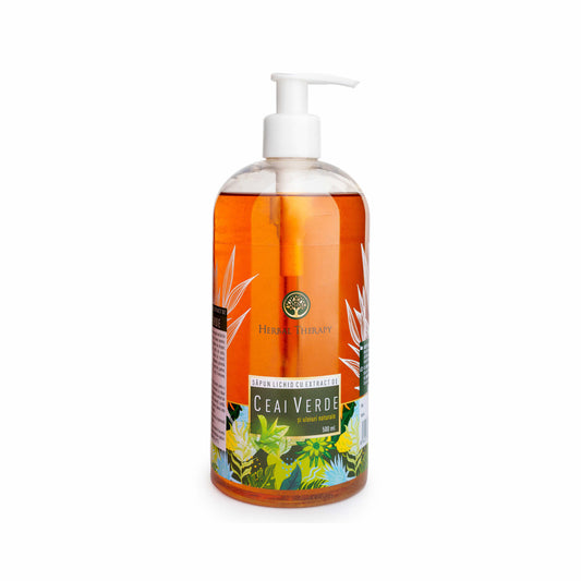 Săpun Lichid Exfoliere și Energizare - Extract de Ceai Verde, 500 ml