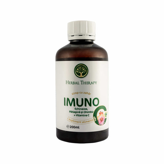 Sirop Imuno Echinacea, Patlagina și Ghimbir + Vitamina C, 200 ml