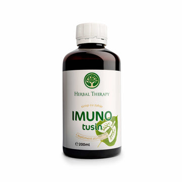 Imuno Tusin Cough and Cold Soothing Syrup - Linden, Thyme, Elderberry, 200 ml