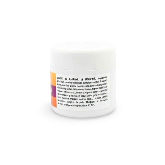 Unguent cu Rădăcină de Tătăneasă - Regenerare Rapidă Vânătăi și Entorse, 50 ml