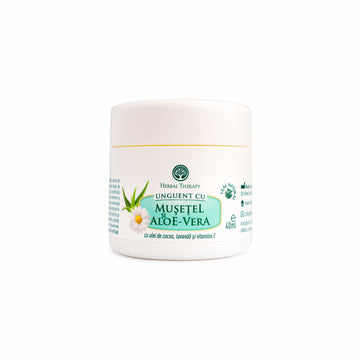 Unguent cu Aloe-Vera și Mușețel, Cocos, Lavandă, Vitamina E, 40 ml