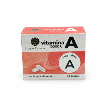 Vitamina A, 10 000 UI - Pentru Sănătatea ochilor și Regenerarea pielii, 30 capsule