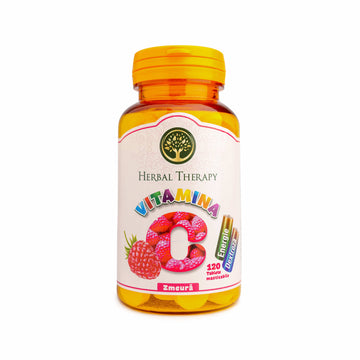 Vitamina C 100 mg cu Glucoza și Aromă de Zmeură, 120 comprimate masticabile