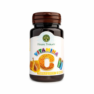 Vitamina C 100 mg, cu Propolis și Miere - Ameliorarea simtomelor răcelii, 60 comprimate masticabile