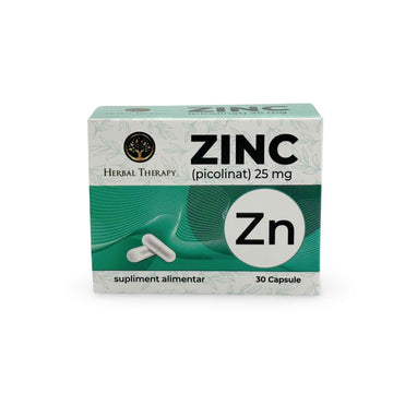 Zinc (Picolinat) 25 mg - Susține fertilitatea și echilibrul hormonal, 30 capsule