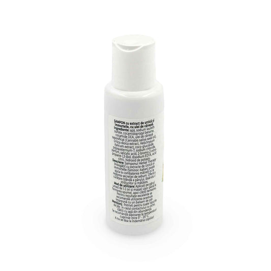 Șampon Păr Gras, Anti-mătreață - Extract de Urzică, Immortelle și Ulei de Cânepă, 100 ml