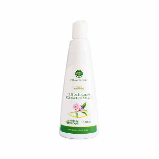 Șampon cu Extract de Salvie, Ulei de Eucalipt și Ulei de Cânepă, Herbal Therapy, 300 ml